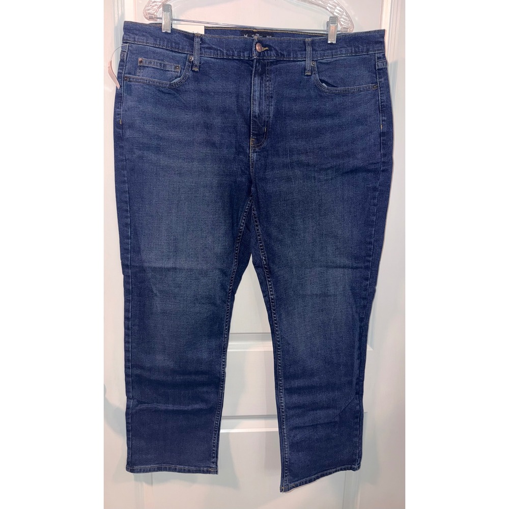 Members Mark Mens 42X30 Relaxed Fit Premium Stretch Denim Jeans Blue NEW